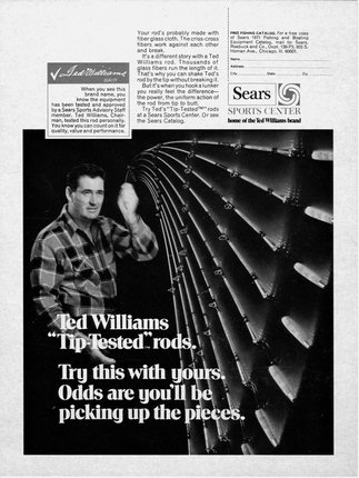 Sears: Ted Williams advertising photo by Phillip Leonian